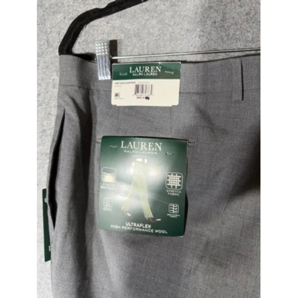 Lauren Ralph Lauren Mens Ultraflex Grey Wool Blend Dress Pants 38W 29L NWT